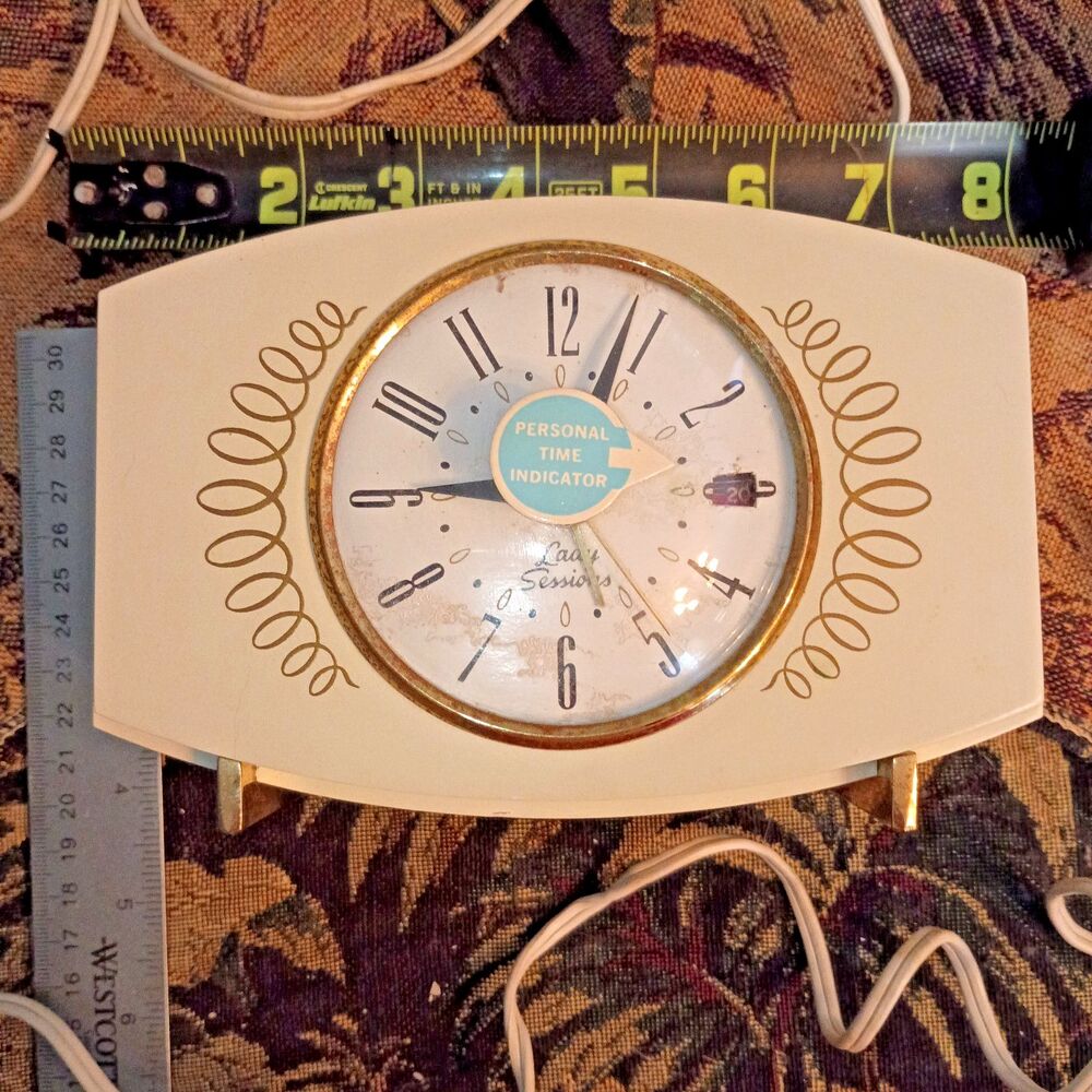 Vtg 1965 Sessions The Lady Electric Alarm Clock Rare Medical Family Planning BOX